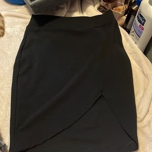 plain black mini skirt